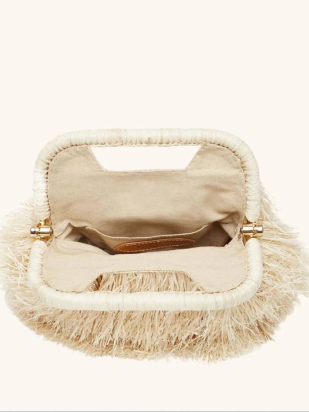 The Flamands Mini Fringe Raffia Top-Handle Bag NEW - Picture 7 of 7
